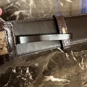 Gucci | Accessories | Gucci Canvas Belt With Brown Leather  display picture 1